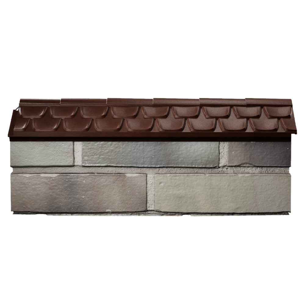 Парапет Zking Эльбрус Коричневый с посадкой на 0.5 кирпича (130мм) в Твери фото