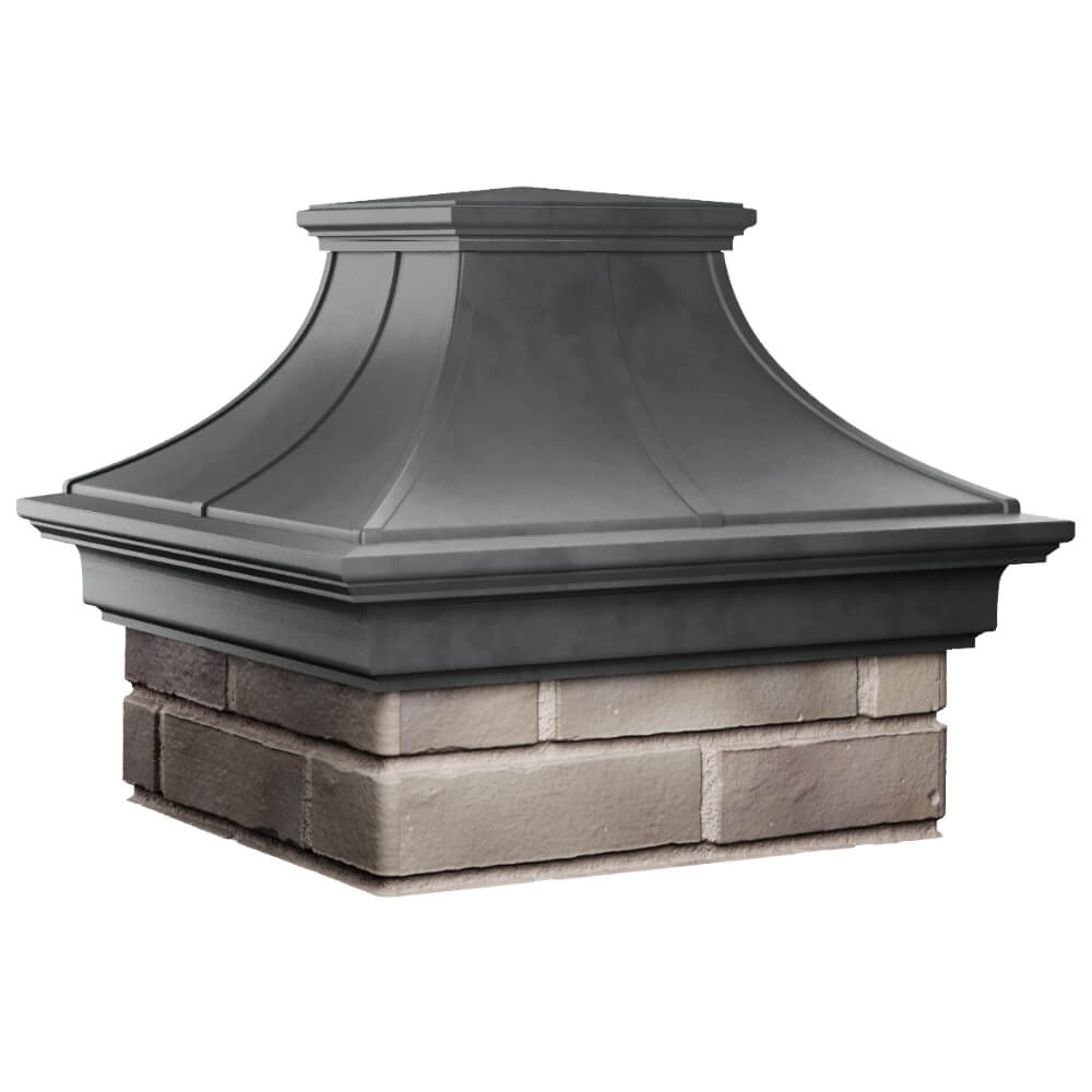Колпак Zking Монблан Премиум Серый на столб 1.5х1.5 кирпича (385х385мм) в Твери фото