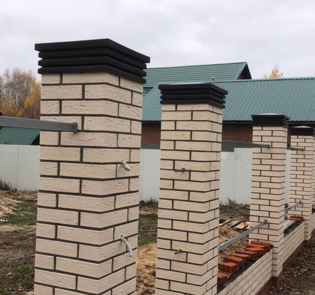 Колпак Zking Бона ХайТек Коричневый на столб 1.5х1.5 кирпича (385х385мм) в Твери фото