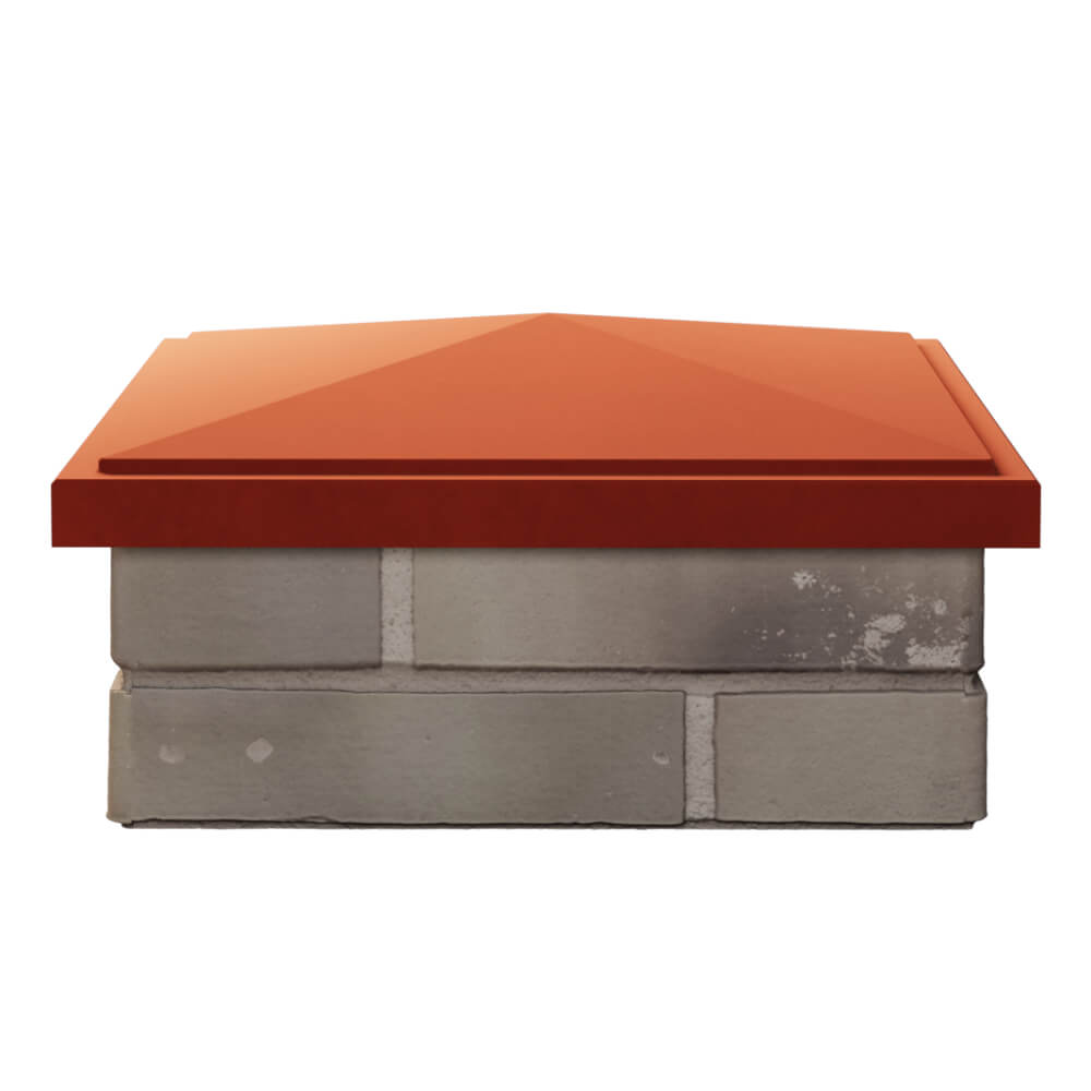 Колпак Zking БонаМоно Красный на столб 1.5х1.5 кирпича (385х385, 400х400мм) Тверь фото