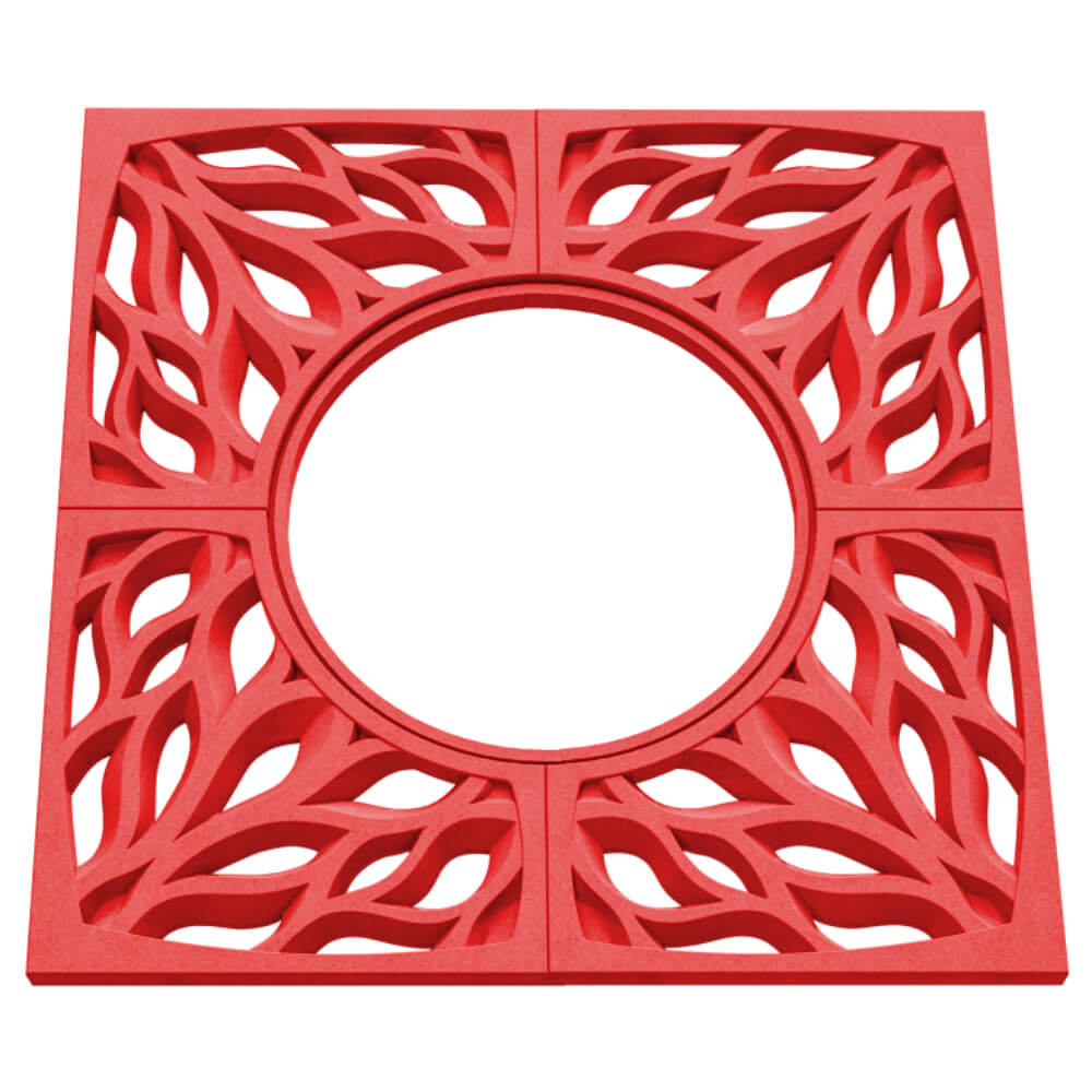 Приствольная решетка для дерева ZKING CRUST 1.2х1.2м Красная в Твери фото