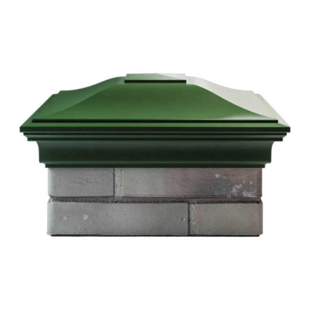 Колпак Zking Монблан Зеленый на столб 1.5х1.5 еврокирпича 0.7НФ (355х355мм) Тверь фото