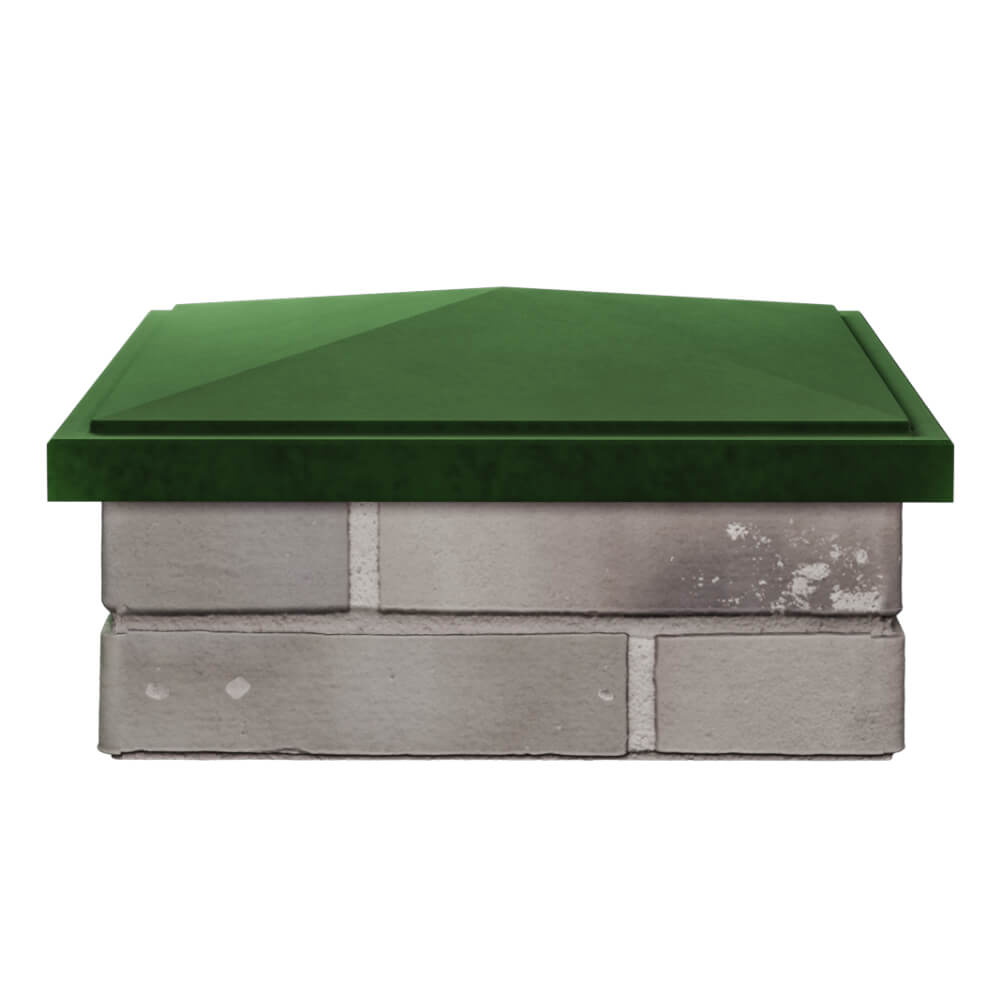 Колпак Zking БонаМоно Зеленый на столб 1.5х1.5 кирпича (385х385, 400х400мм) Тверь фото