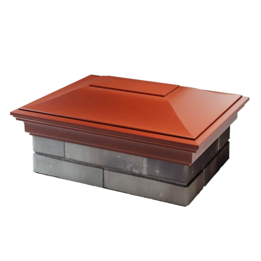 Колпак Zking Монблан Красный на столб 2х1.5 кирпича (515х385мм) в Твери фото