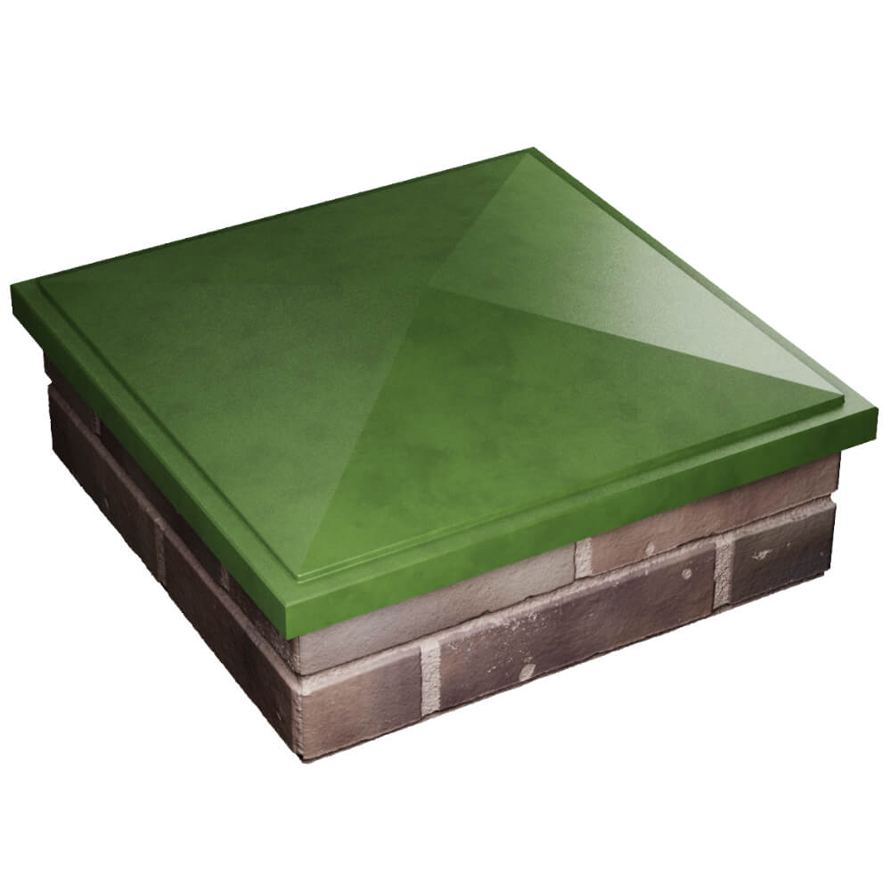 Колпак Zking БонаМоно Зеленый на столб 2х2 кирпича (515х515, 530х530мм) в Твери фото