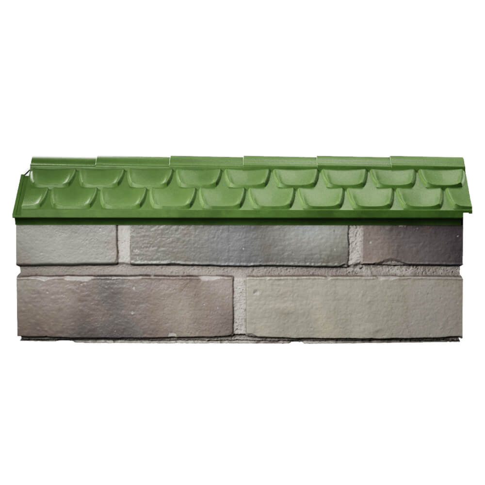 Парапет Zking Эльбрус Зеленый с посадкой на 0.5 кирпича (130мм) в Твери фото