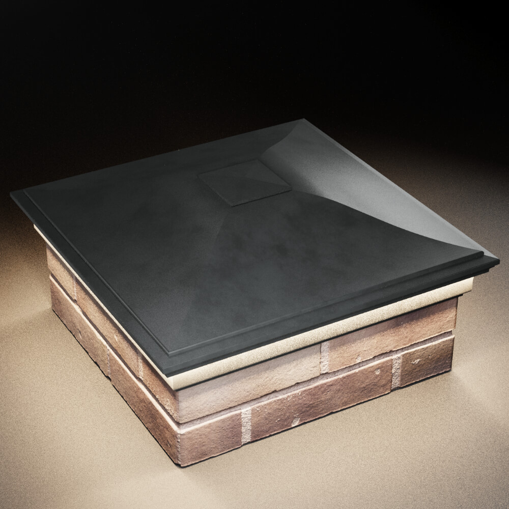 Колпак Zking Монблан Серый на столб 2х2 кирпича (515х515мм) c подсветкой в Твери фото