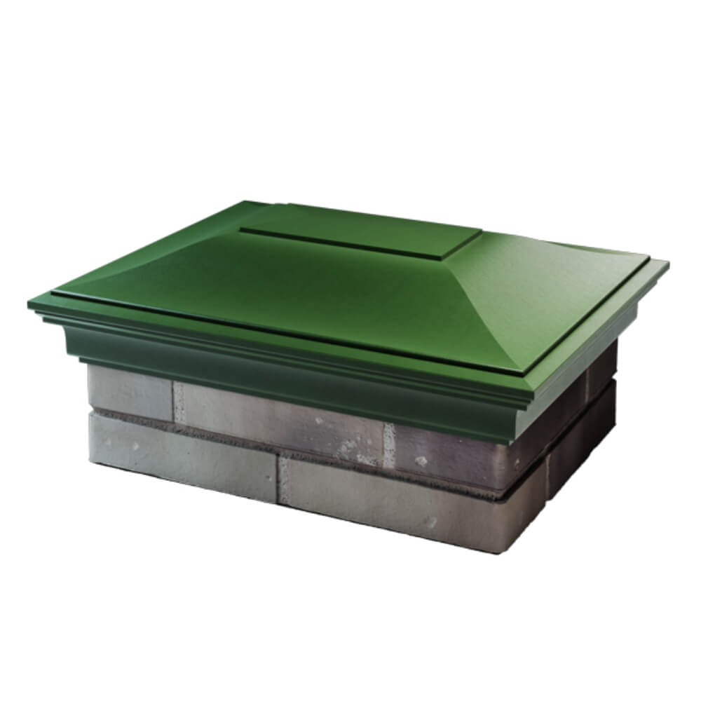 Колпак Zking Монблан Зеленый на столб 2х1.5 кирпича (515х385мм) в Твери фото