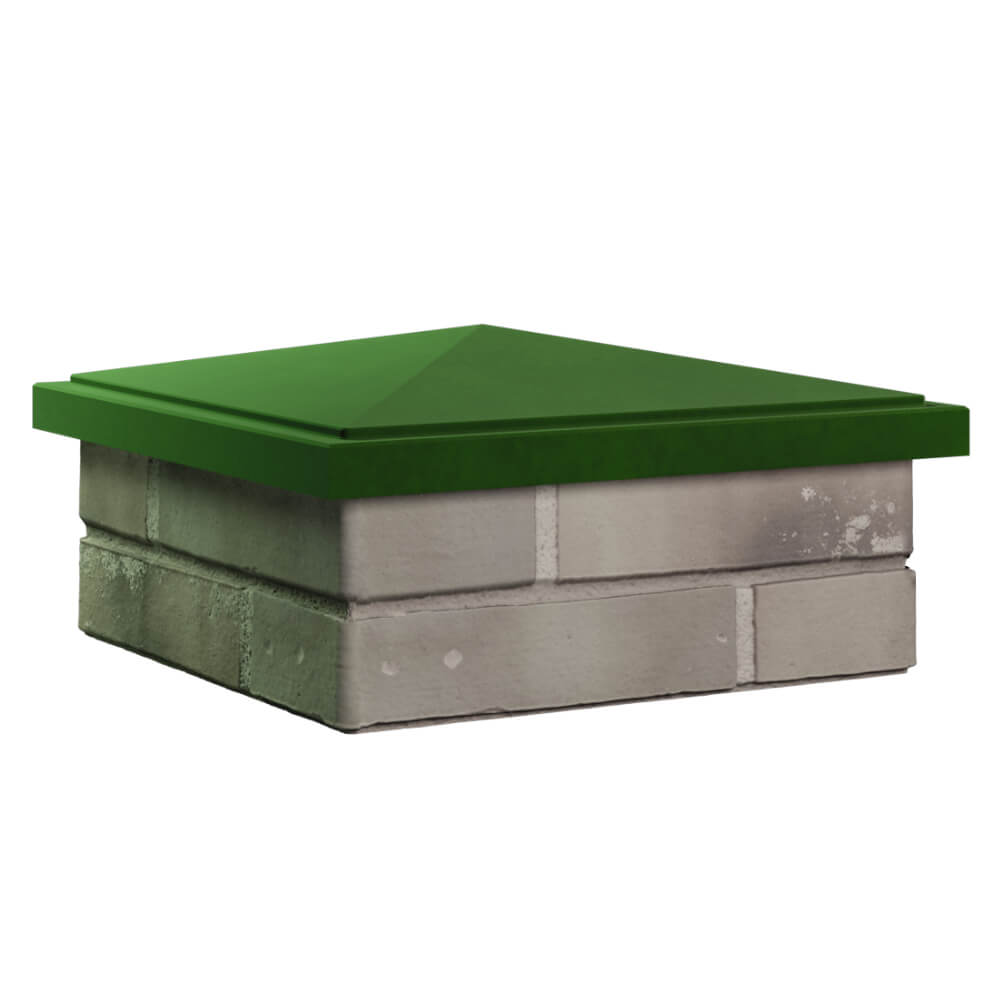 Колпак Zking БонаМоно Зеленый на столб 1.5х1.5 кирпича (385х385, 400х400мм) в Твери фото