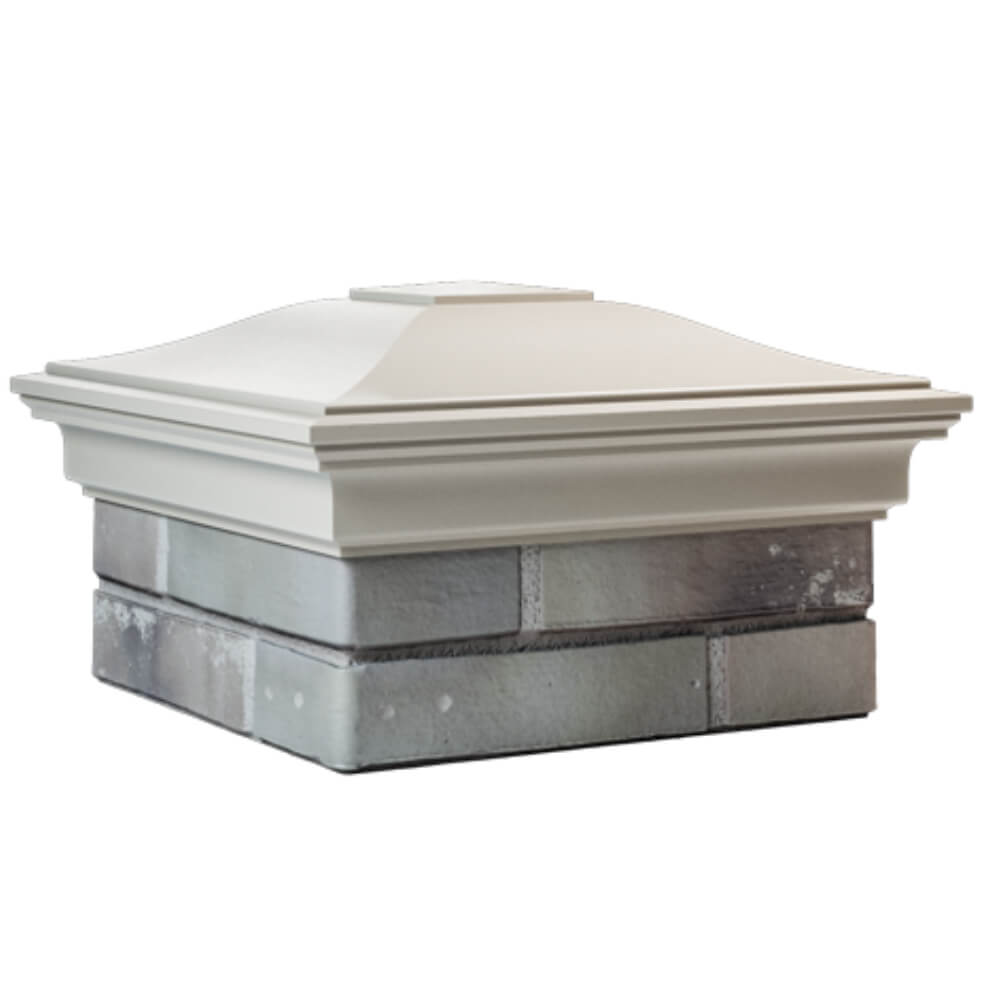 Колпак Zking Монблан Бежевый на столб 1.5х1.5 кирпича (385х385мм) в Твери фото