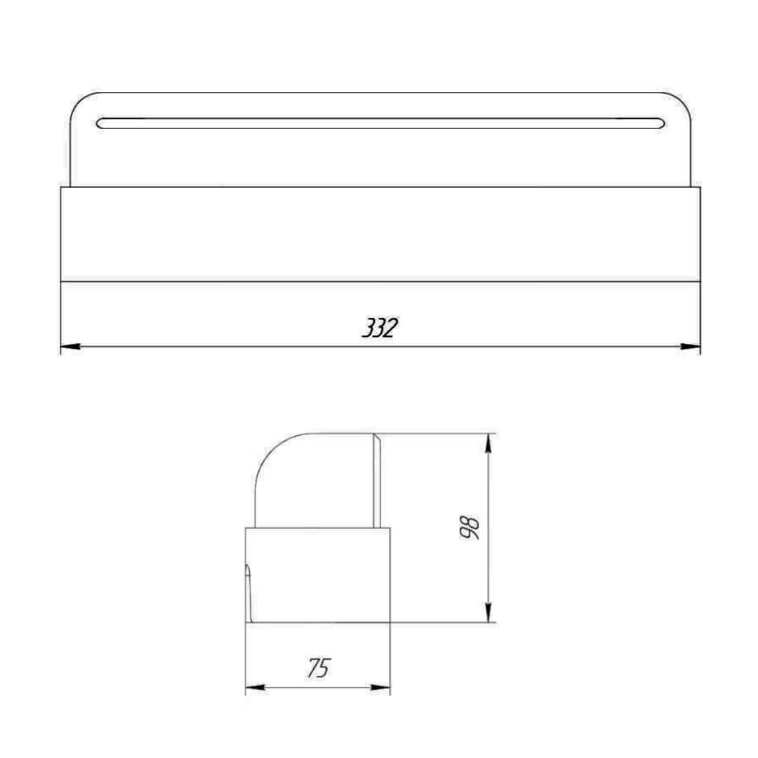 LED Светильник для шаговой плиты STONE Графитовый Серый 330х75х98мм в Твери фото