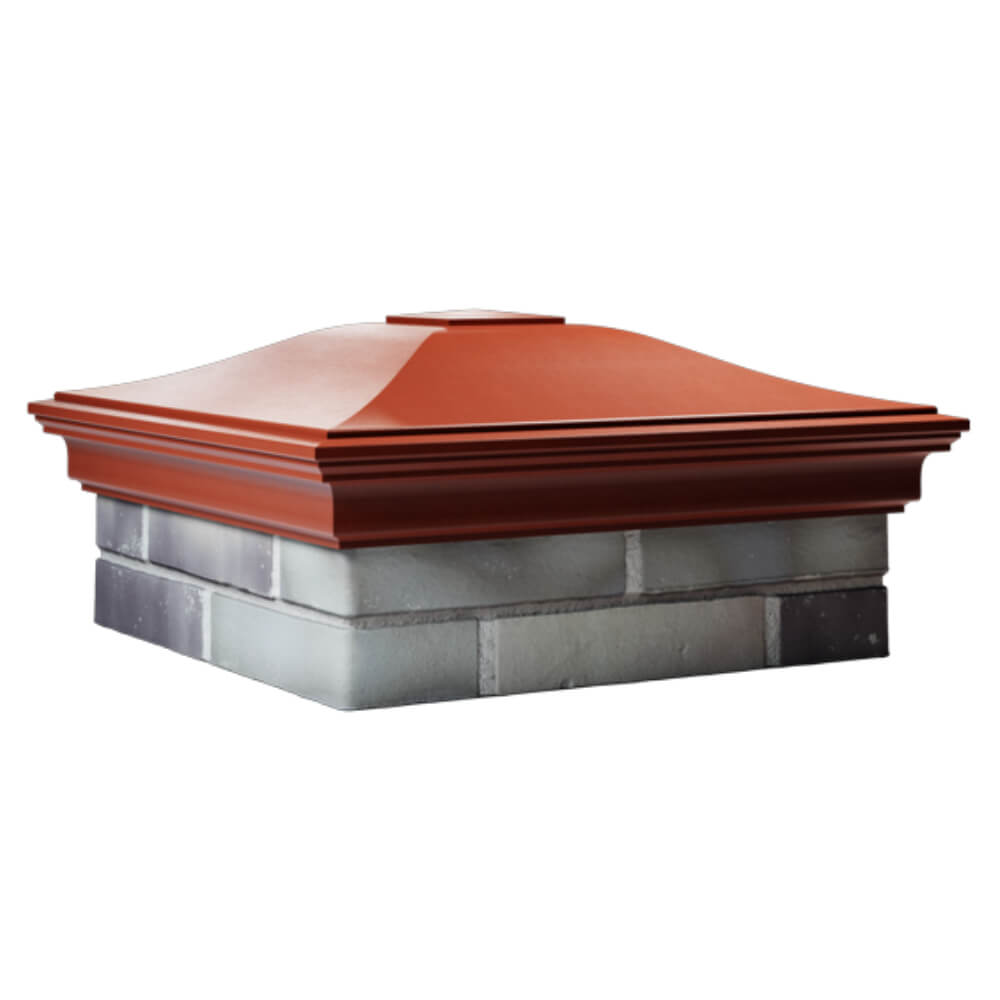 Колпак Zking Монблан Красный на столб 2х2 кирпича (515х515мм) в Твери фото