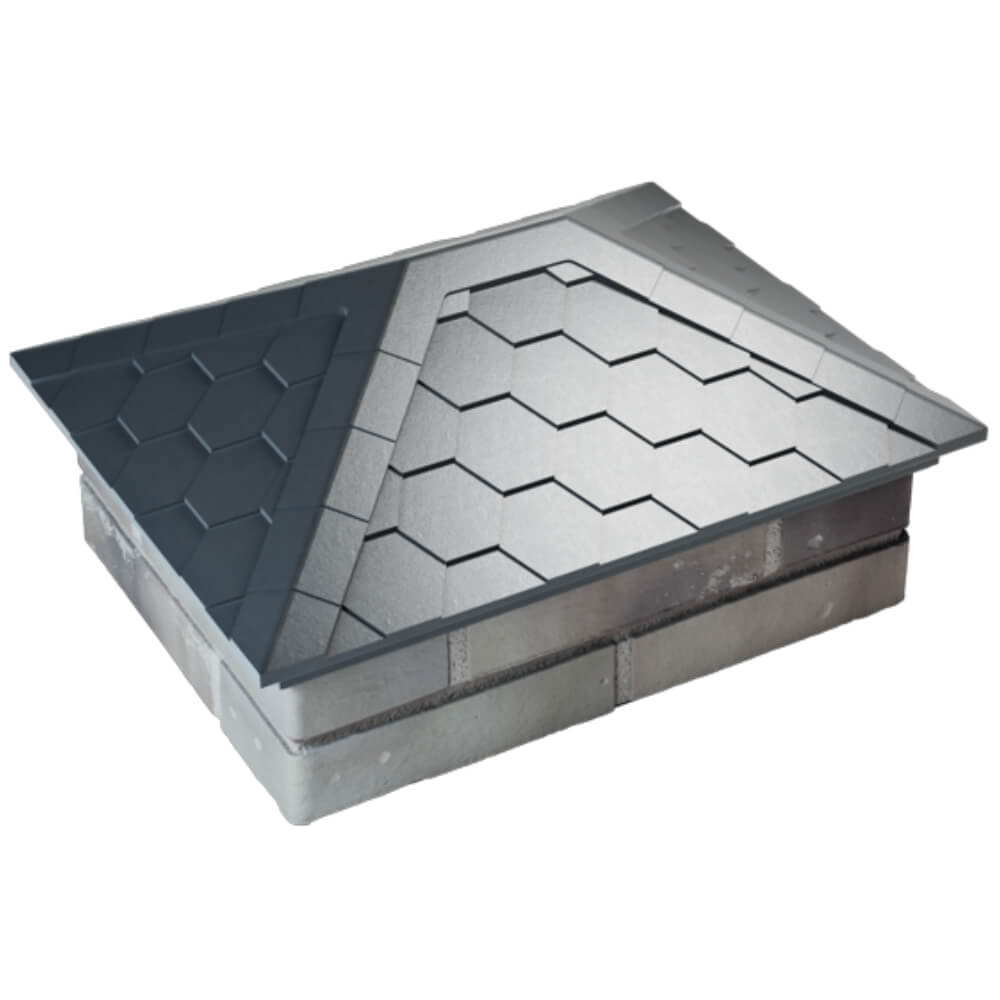 Колпак Zking Эверест Серый на столб 2х1.5 кирпича (520х390мм) Тверь фото