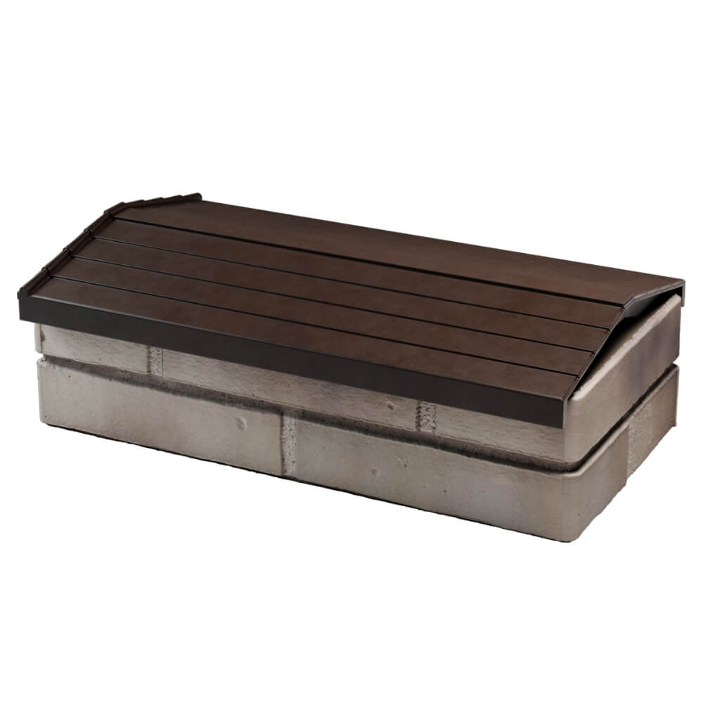 Парапет Zking Бона ХайТек Коричневый с посадкой на 1 кирпич (200/225/255мм) в Твери фото