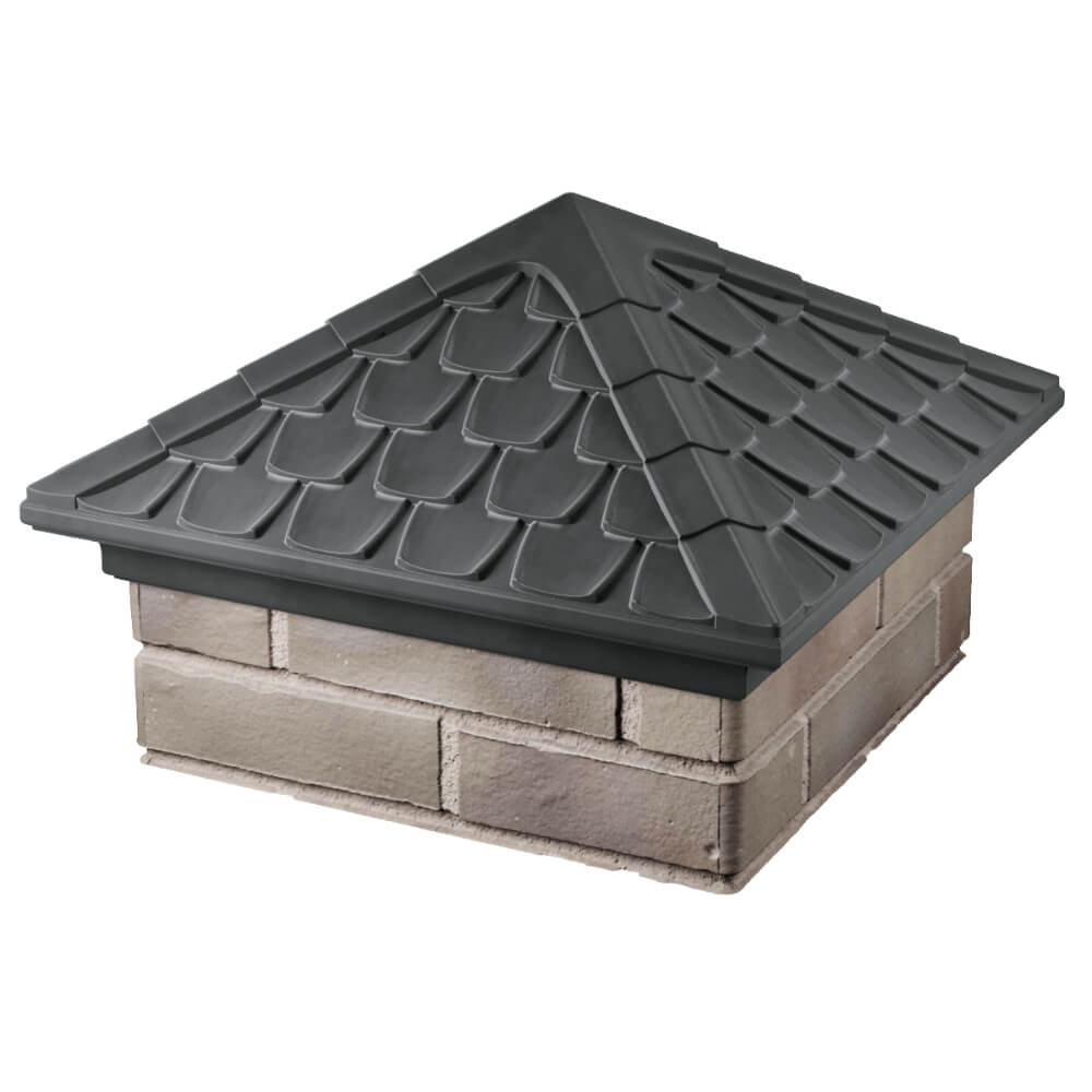 Колпак Zking Эльбрус Серый на столб 1.5х1.5 кирпича (385х385мм) в Твери фото