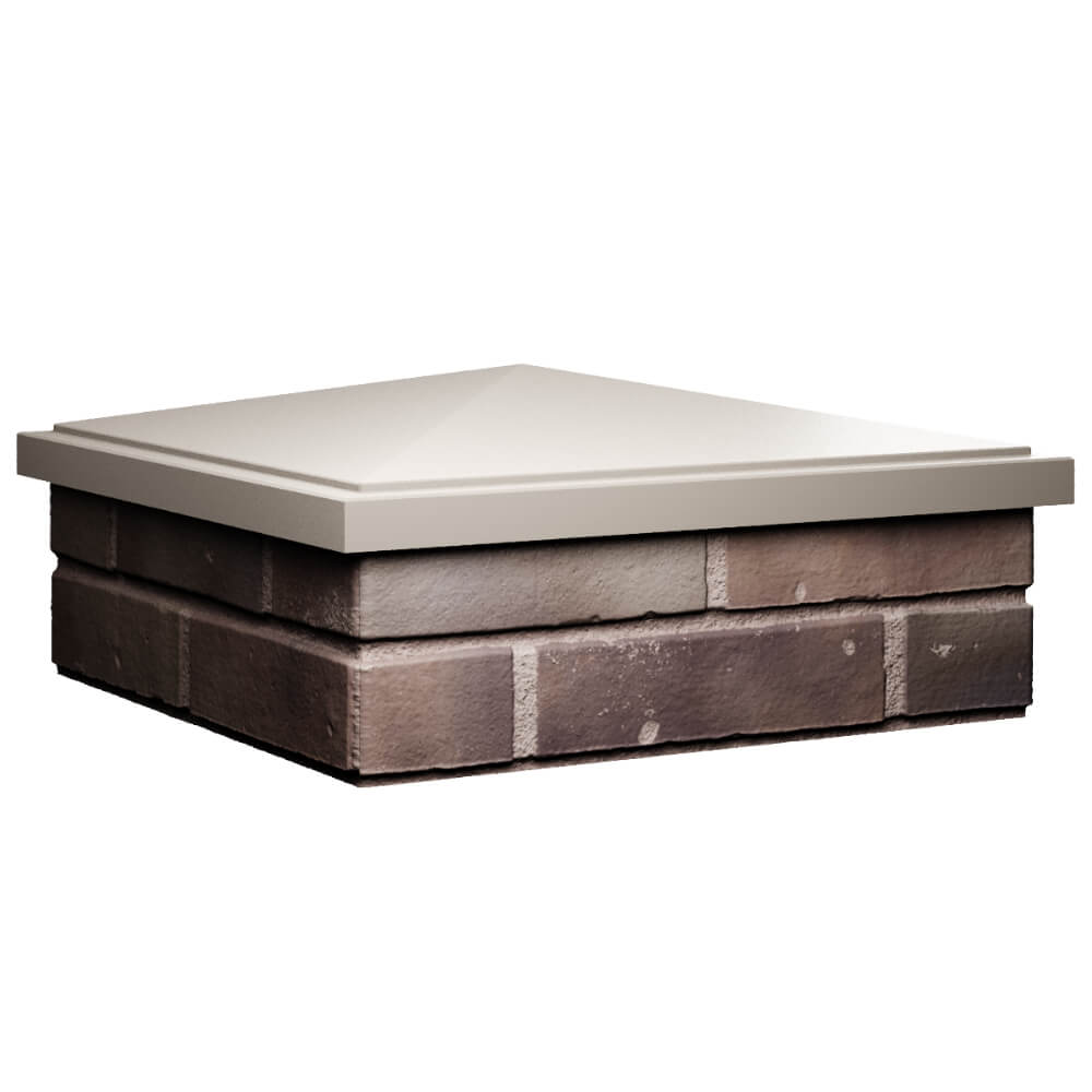 Колпак Zking БонаМоно Бежевый на столб 2х2 кирпича (515х515, 530х530мм) в Твери фото