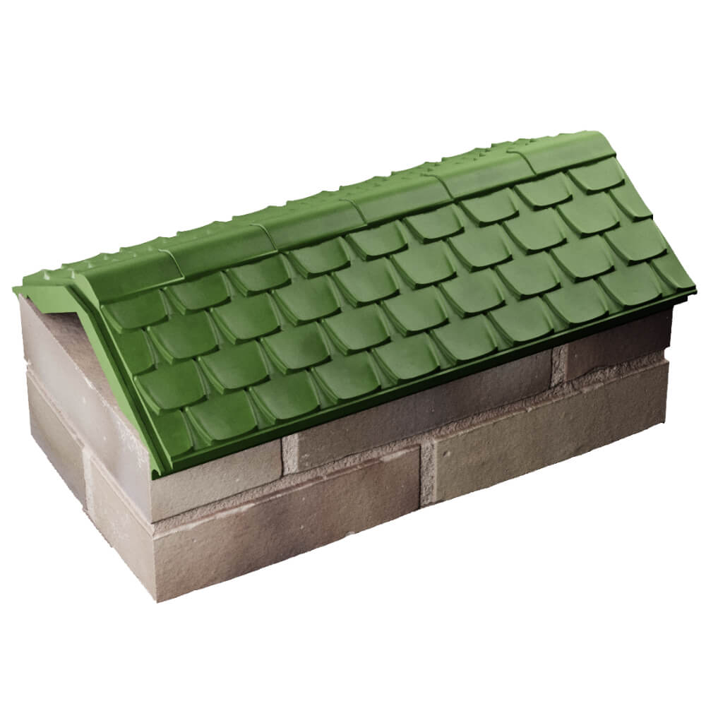 Парапет Zking Эльбрус Зеленый с посадкой на 1 кирпич (255мм) в Твери фото