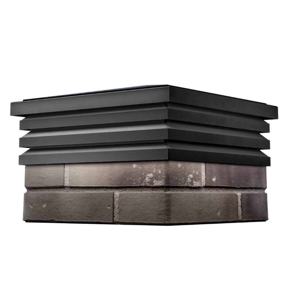 Колпак Zking Бона ХайТек Черный на столб 1.5х1.5 кирпича (385х385мм) в Твери фото