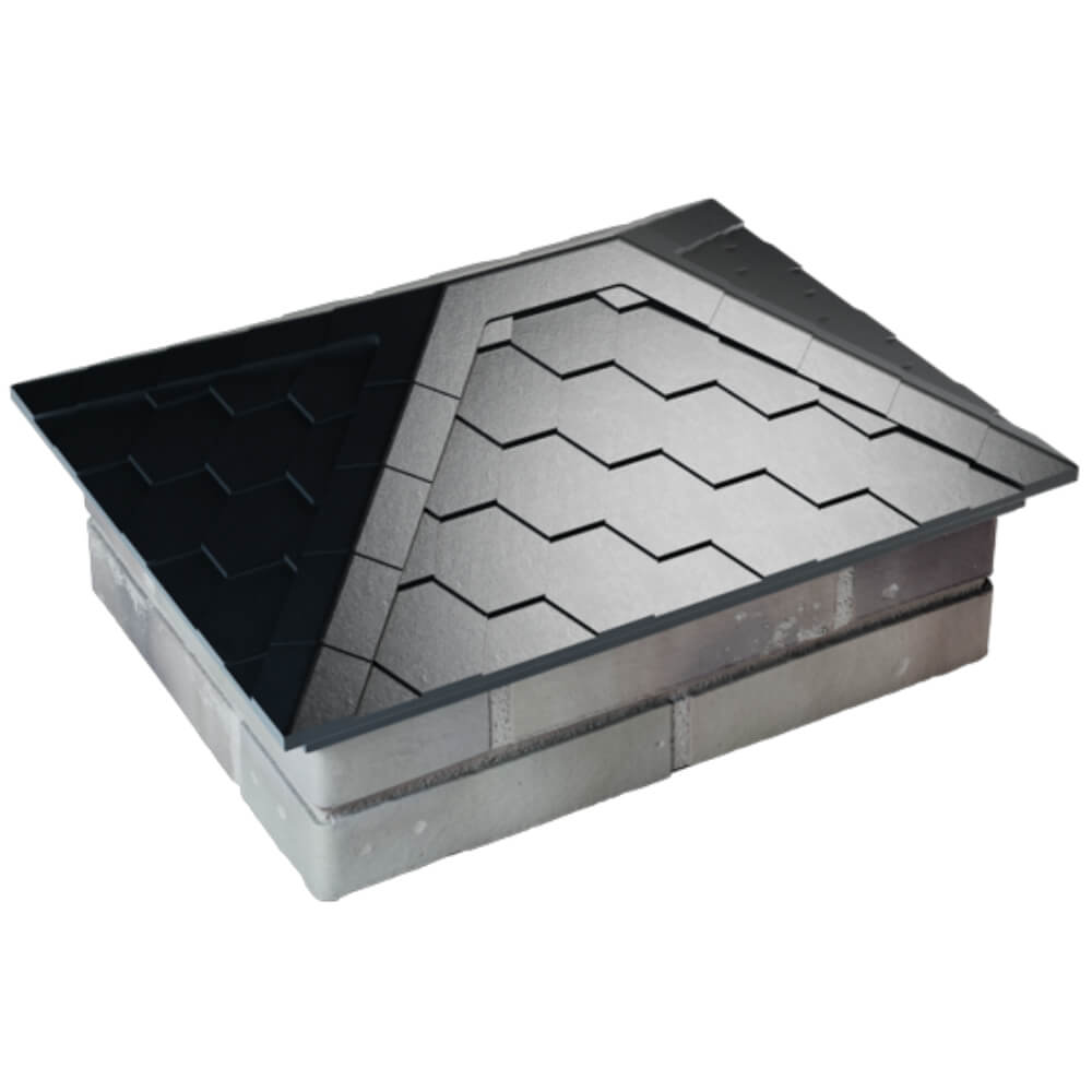 Колпак Zking Эверест Черный на столб 2х1.5 кирпича (520х390мм) Тверь фото