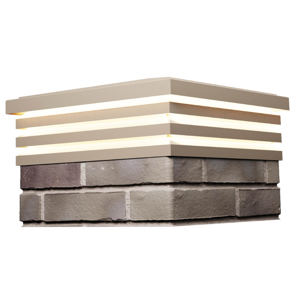 Колпак Zking Бона ХайТек Бежевый на столб 1.5х1.5 кирпича (385х385мм) с подсветкой в Твери фото