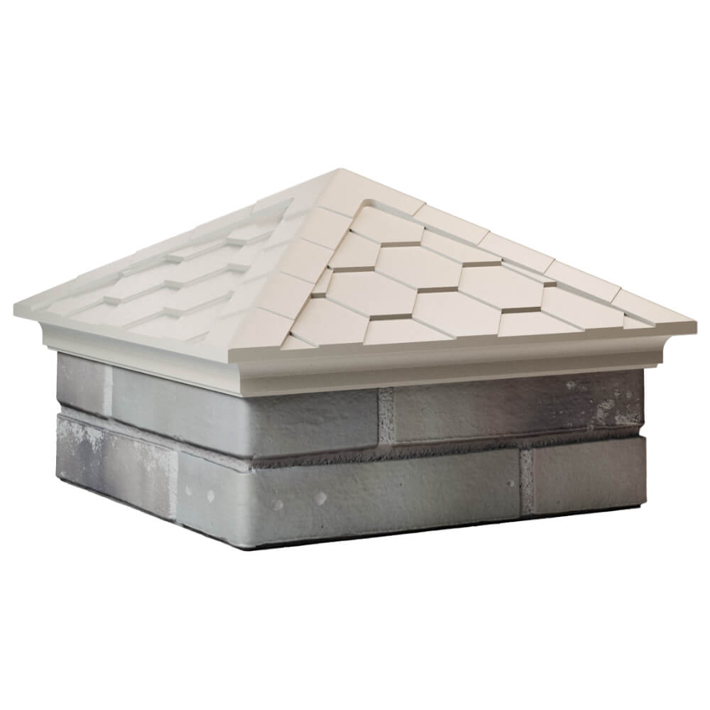 Колпак Zking Эверест Бежевый на столб 1.5х1.5 кирпича (390х390мм) в Твери фото