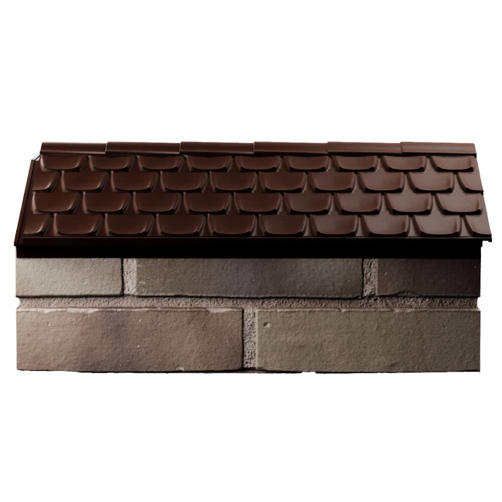 Парапет Zking Эльбрус Коричневый с посадкой на 1 кирпич (255мм) в Твери фото