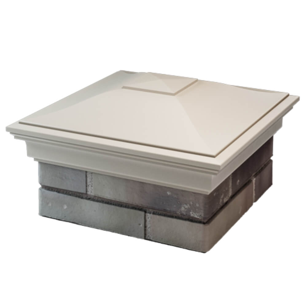 Колпак Zking Монблан Бежевый на столб 1.5х1.5 кирпича (385х385мм) в Твери фото