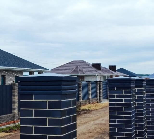 Колпак Zking Бона ХайТек Серый на столб 1.5х1.5 кирпича (385х385мм) в Твери фото