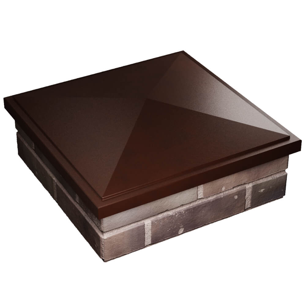 Колпак Zking БонаМоно Коричневый на столб 2х2 кирпича (515х515, 530х530мм) в Твери фото