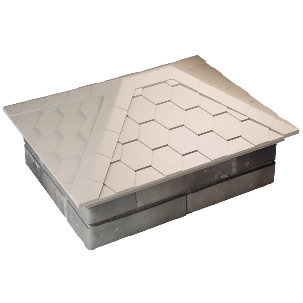 Колпак Zking Эверест Бежевый на столб 2х1.5 кирпича (520х390мм) Тверь фото