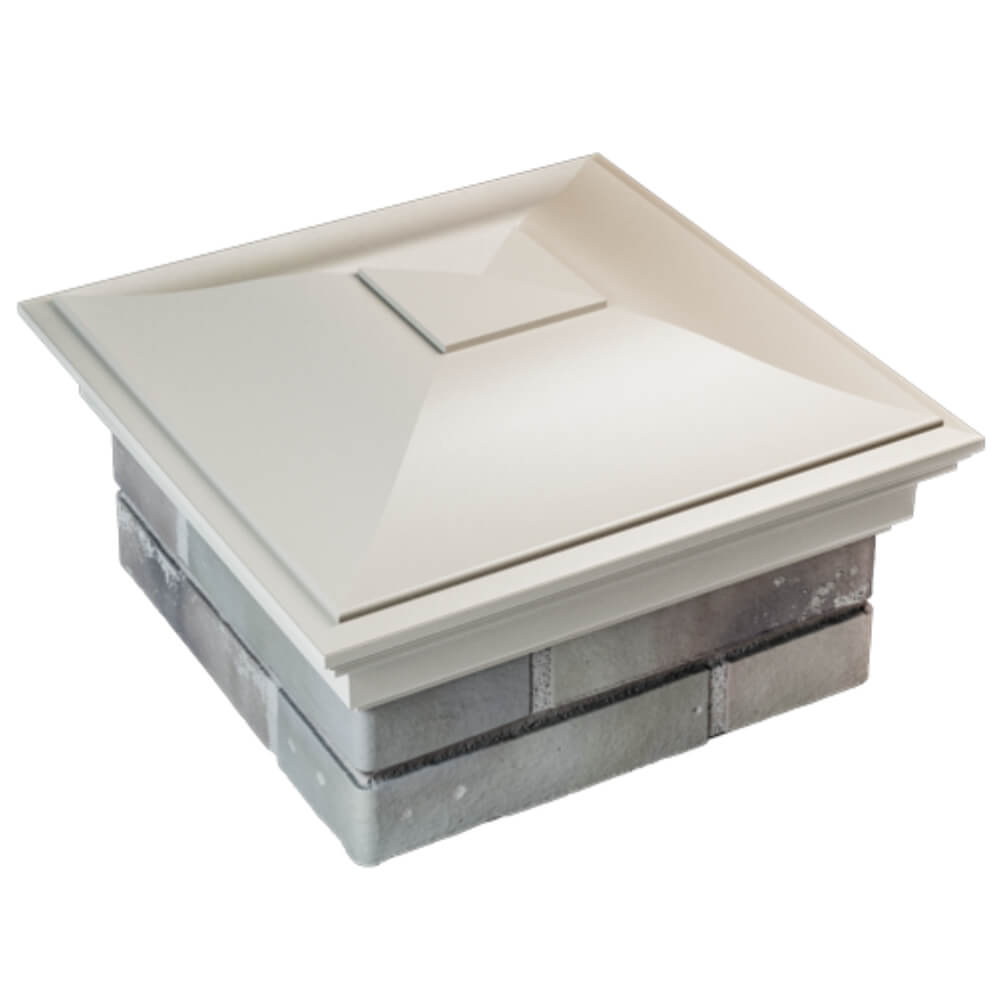 Колпак Zking Монблан Бежевый на столб 1.5х1.5 кирпича (385х385мм) в Твери фото