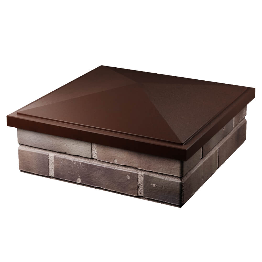 Колпак Zking БонаМоно Коричневый на столб 2х2 кирпича (515х515, 530х530мм) в Твери фото