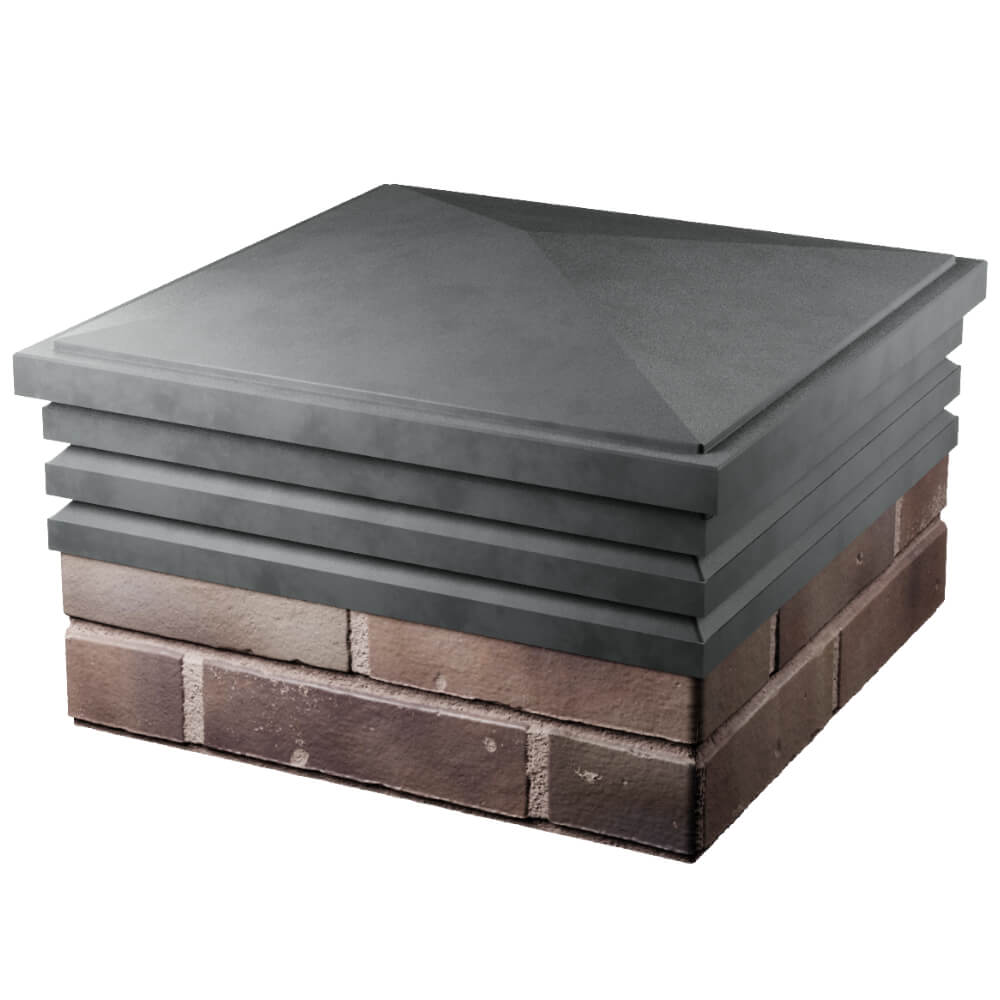 Колпак Zking Бона ХайТек Серый на столб 2х2 кирпича (513х513мм) в Твери фото