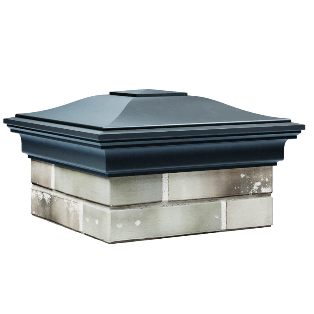 Колпак Zking Монблан Серый на столб 1.5х1.5 кирпича (385х385мм) в Твери фото