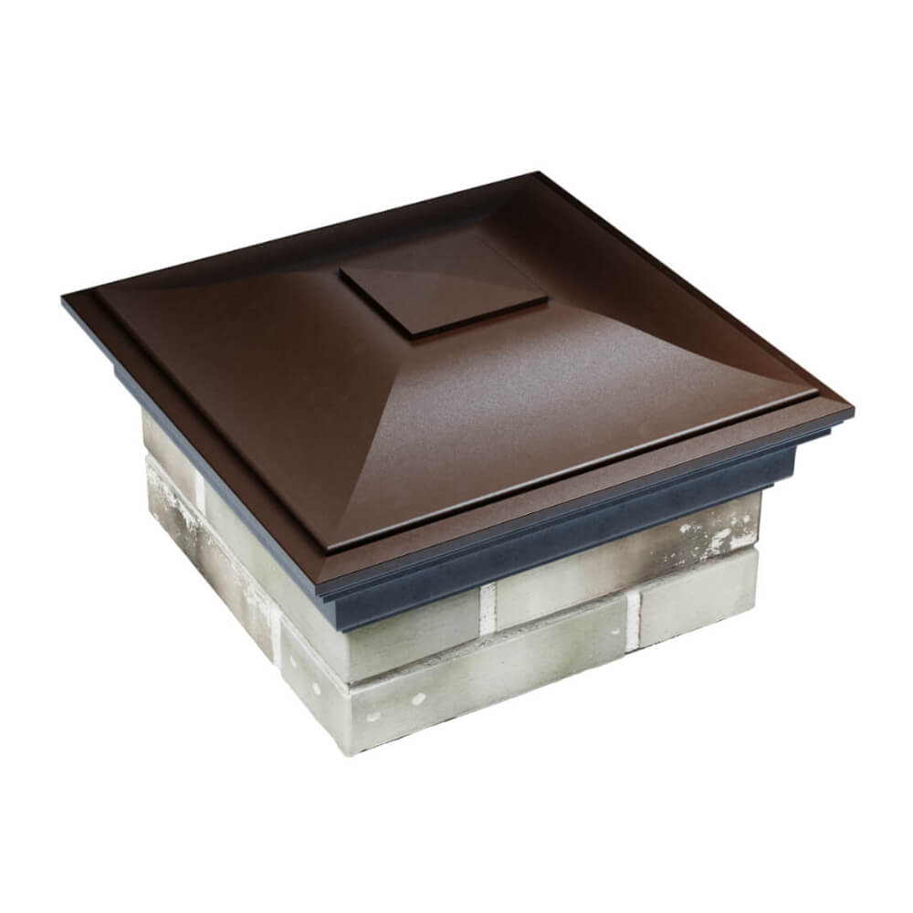 Колпак Zking Монблан Коричневый на столб 1.5х1.5 еврокирпича 0.7НФ (355х355мм) в Твери фото