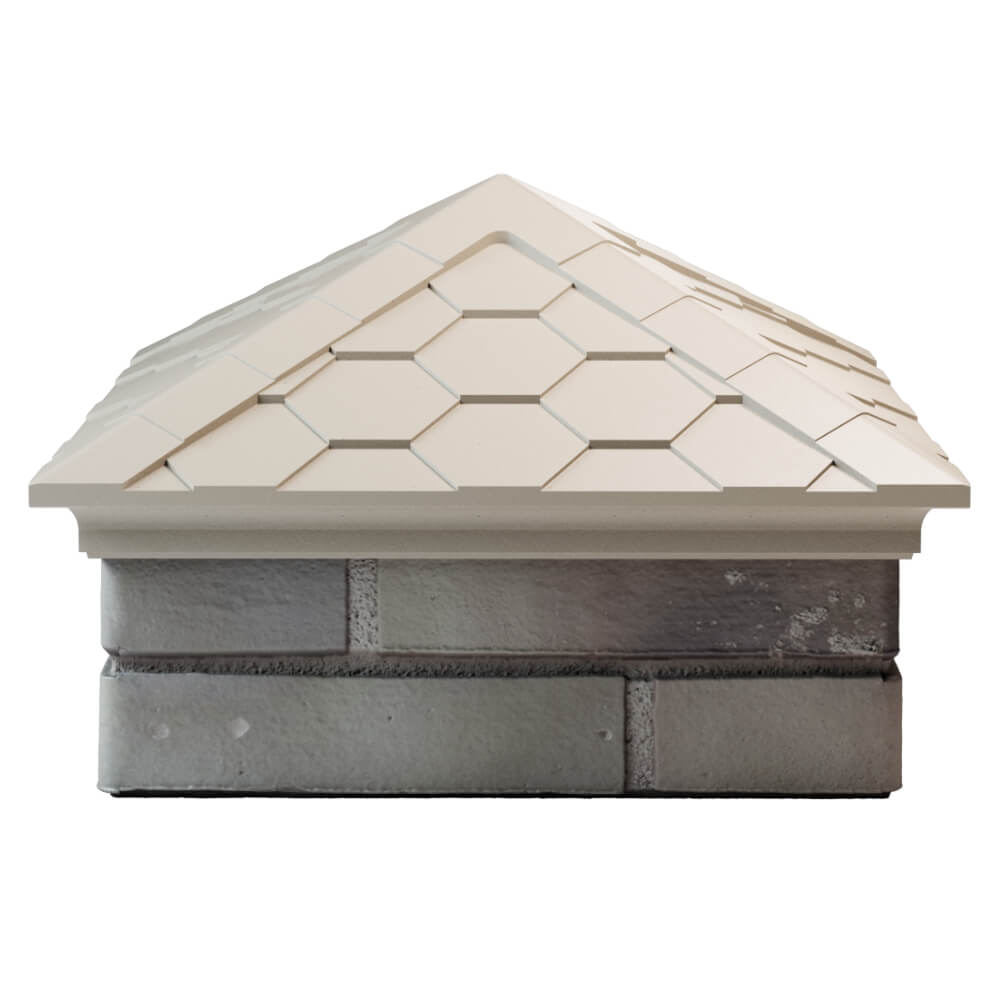 Колпак Zking Эверест Бежевый на столб 1.5х1.5 кирпича (390х390мм) Тверь фото