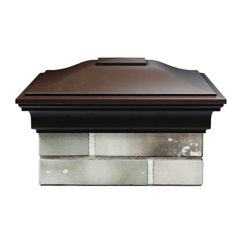 Колпак Zking Монблан Коричневый на столб 1.5х1.5 еврокирпича 0.7НФ (355х355мм) Тверь фото