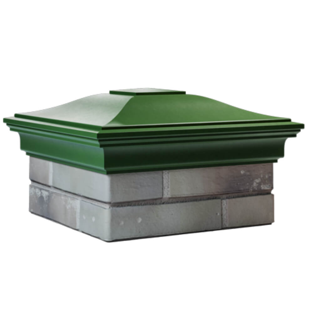 Колпак Zking Монблан Зеленый на столб 1.5х1.5 кирпича (385х385мм) в Твери фото