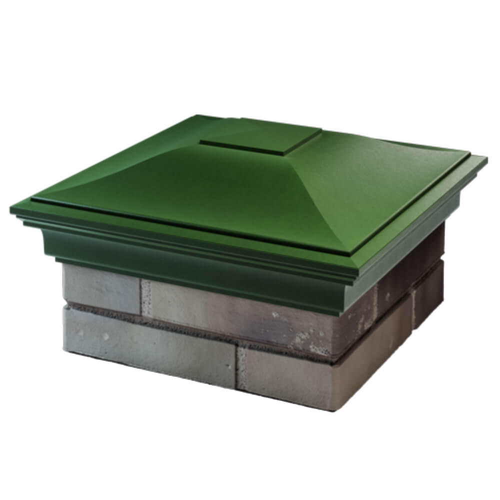 Колпак Zking Монблан Зеленый на столб 1.5х1.5 кирпича (385х385мм) в Твери фото