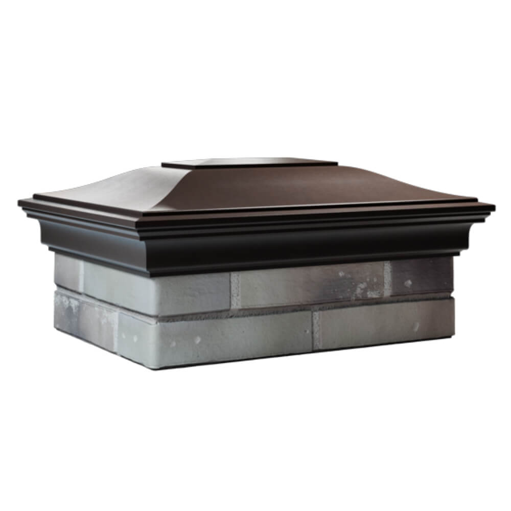 Колпак Zking Монблан Коричневый на столб 2х1.5 кирпича (515х385мм) в Твери фото