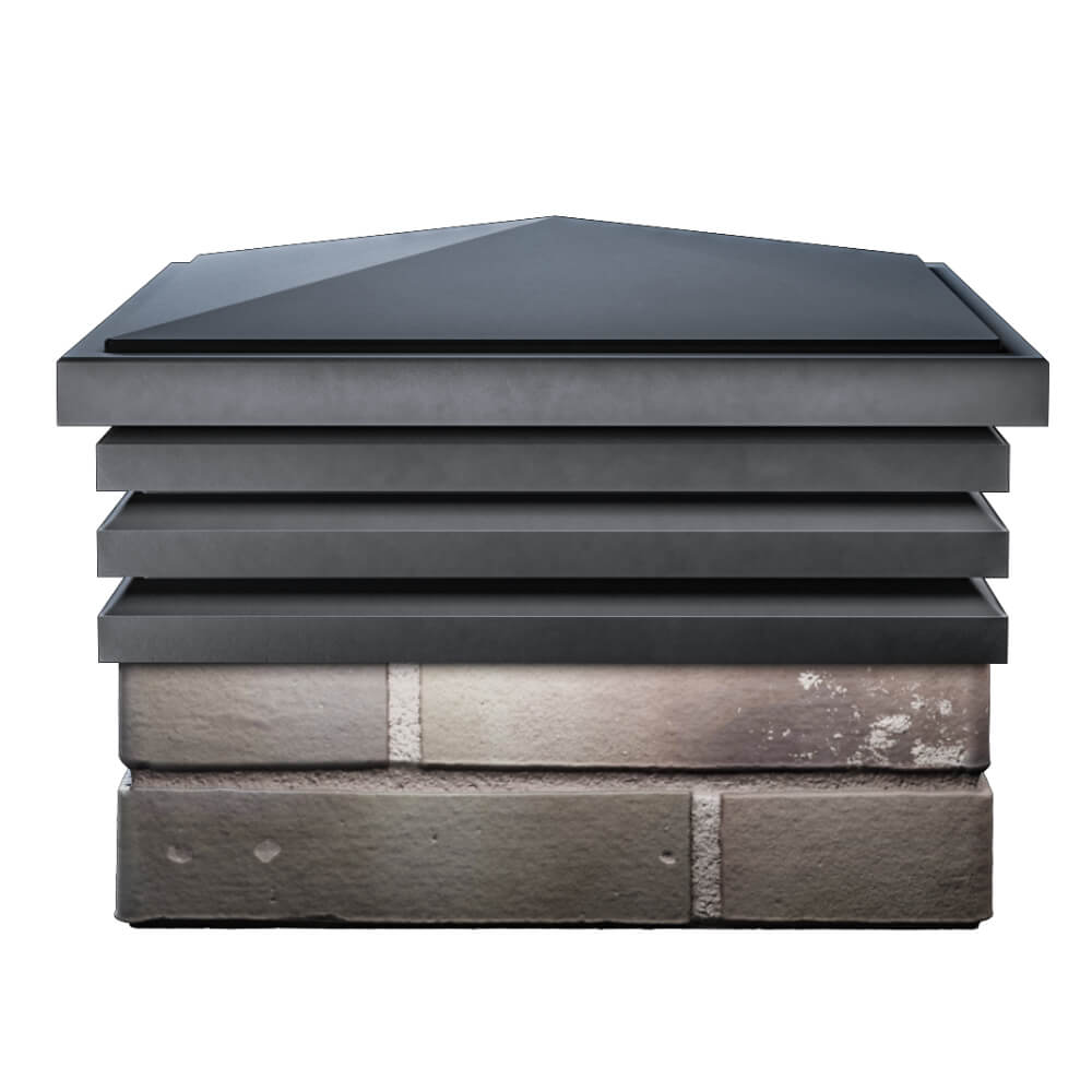 Колпак Zking Бона ХайТек Серый на столб 1.5х1.5 кирпича (385х385мм) Тверь фото