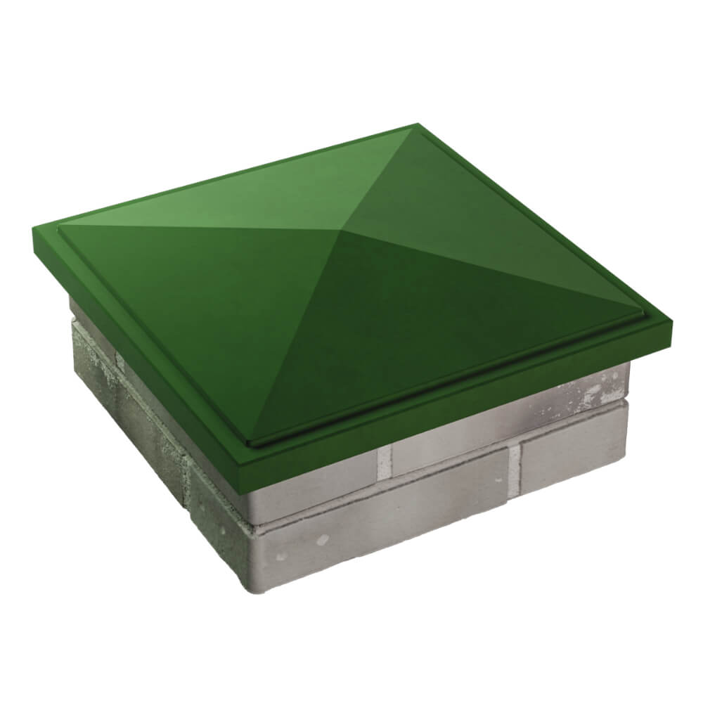 Колпак Zking БонаМоно Зеленый на столб 1.5х1.5 кирпича (385х385, 400х400мм) в Твери фото