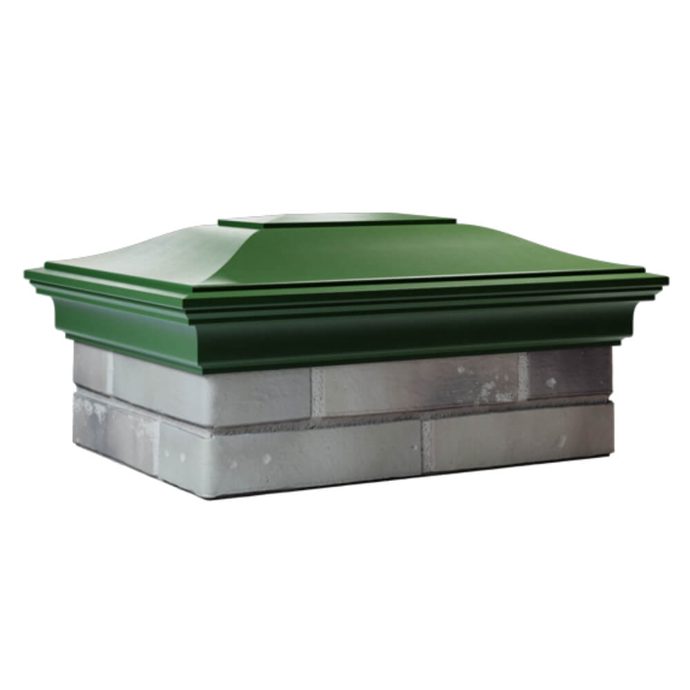 Колпак Zking Монблан Зеленый на столб 2х1.5 кирпича (515х385мм) в Твери фото