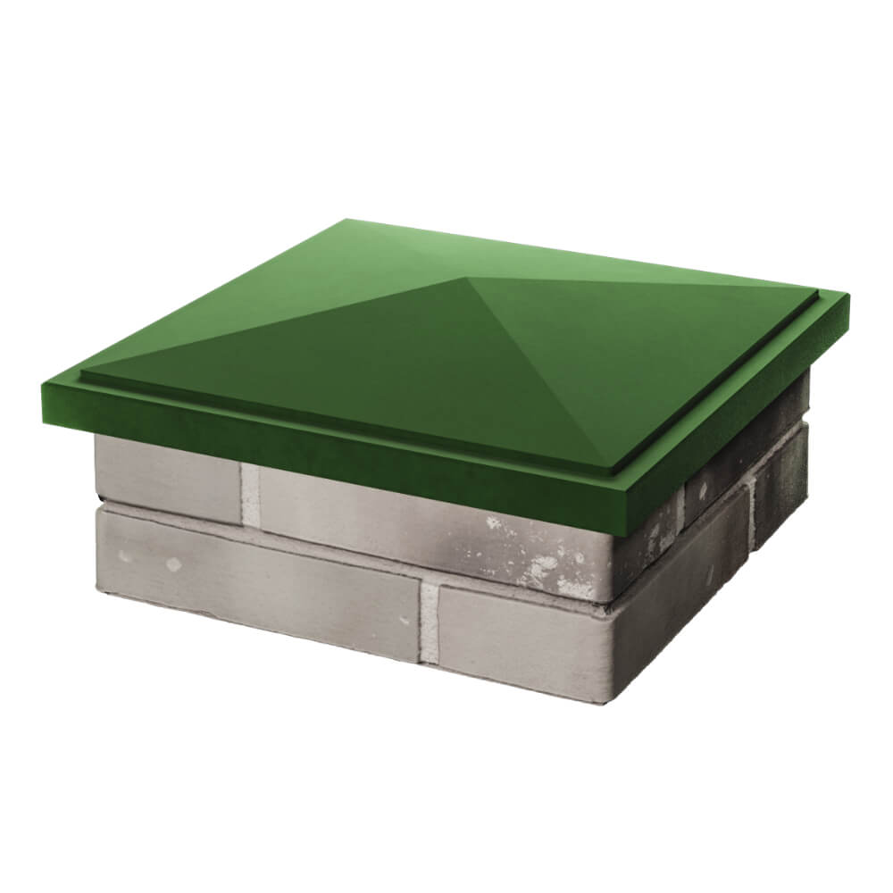 Колпак Zking БонаМоно Зеленый на столб 1.5х1.5 кирпича (385х385, 400х400мм) в Твери фото