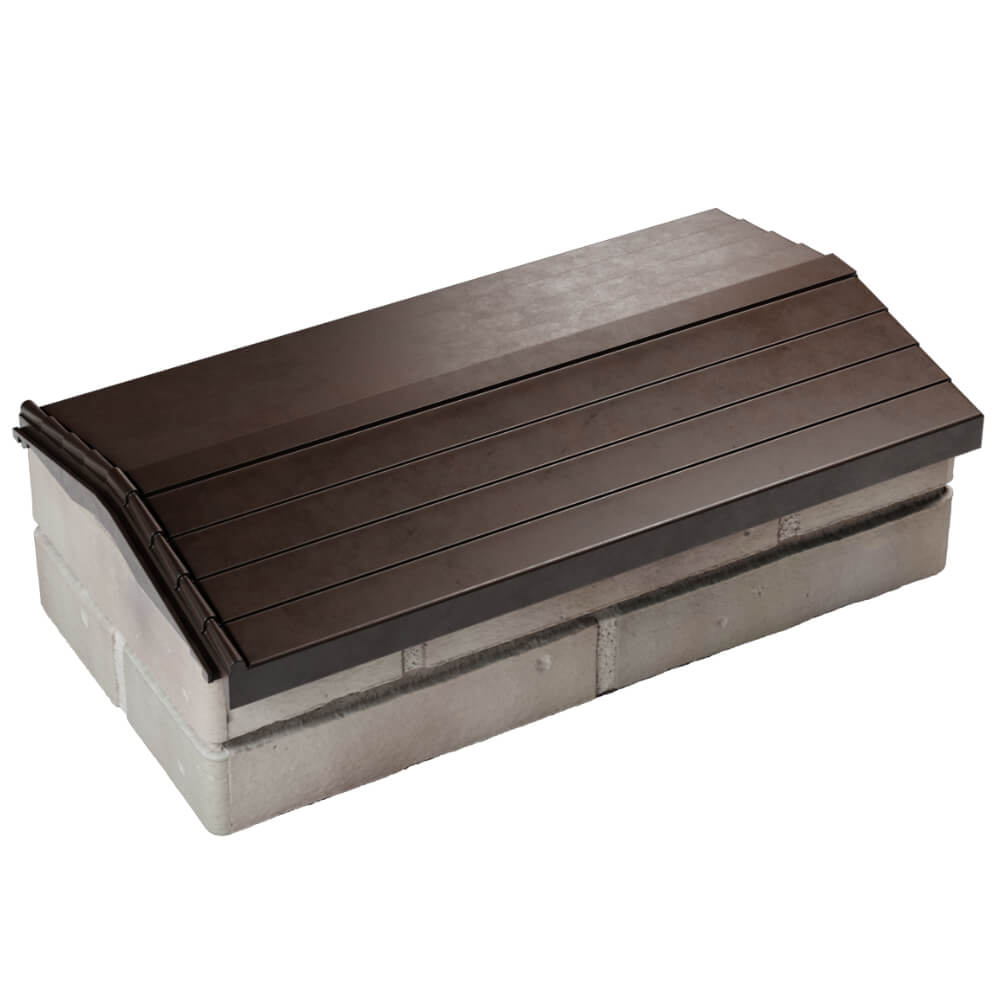 Парапет Zking Бона ХайТек Коричневый с посадкой на 1 кирпич (200/225/255мм) в Твери фото