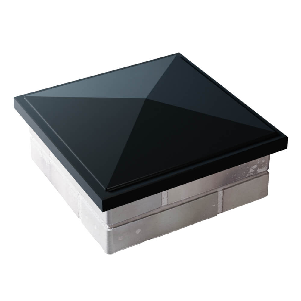 Колпак Zking БонаМоно Черный на столб 1.5х1.5 кирпича (385х385, 400х400мм) в Твери фото