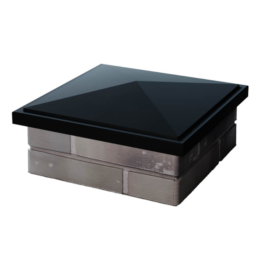 Колпак Zking БонаМоно Черный на столб 1.5х1.5 кирпича (385х385, 400х400мм) в Твери фото