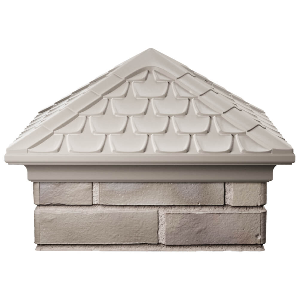 Колпак Zking Эльбрус Бежевый на столб 1.5х1.5 кирпича (385х385мм) Тверь фото