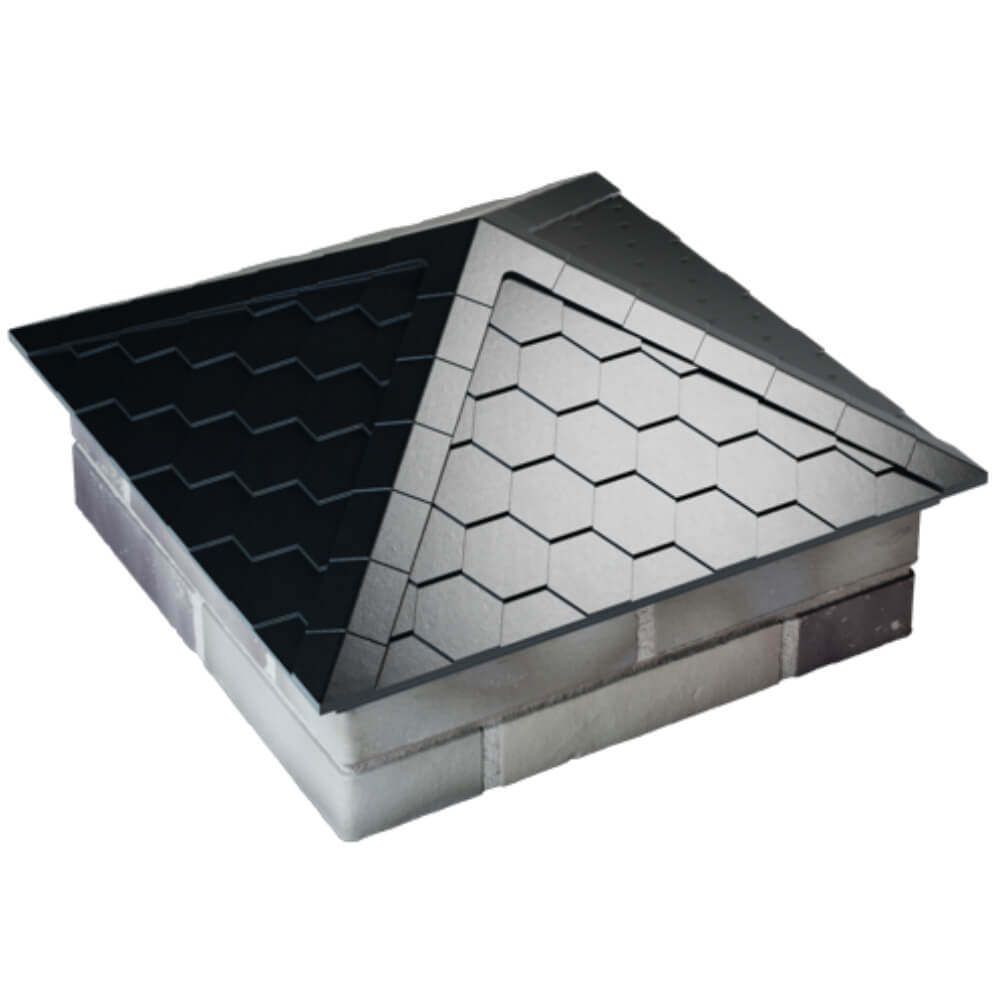 Колпак Zking Эверест Черный на столб 2х2 кирпича (535х535мм) Тверь фото