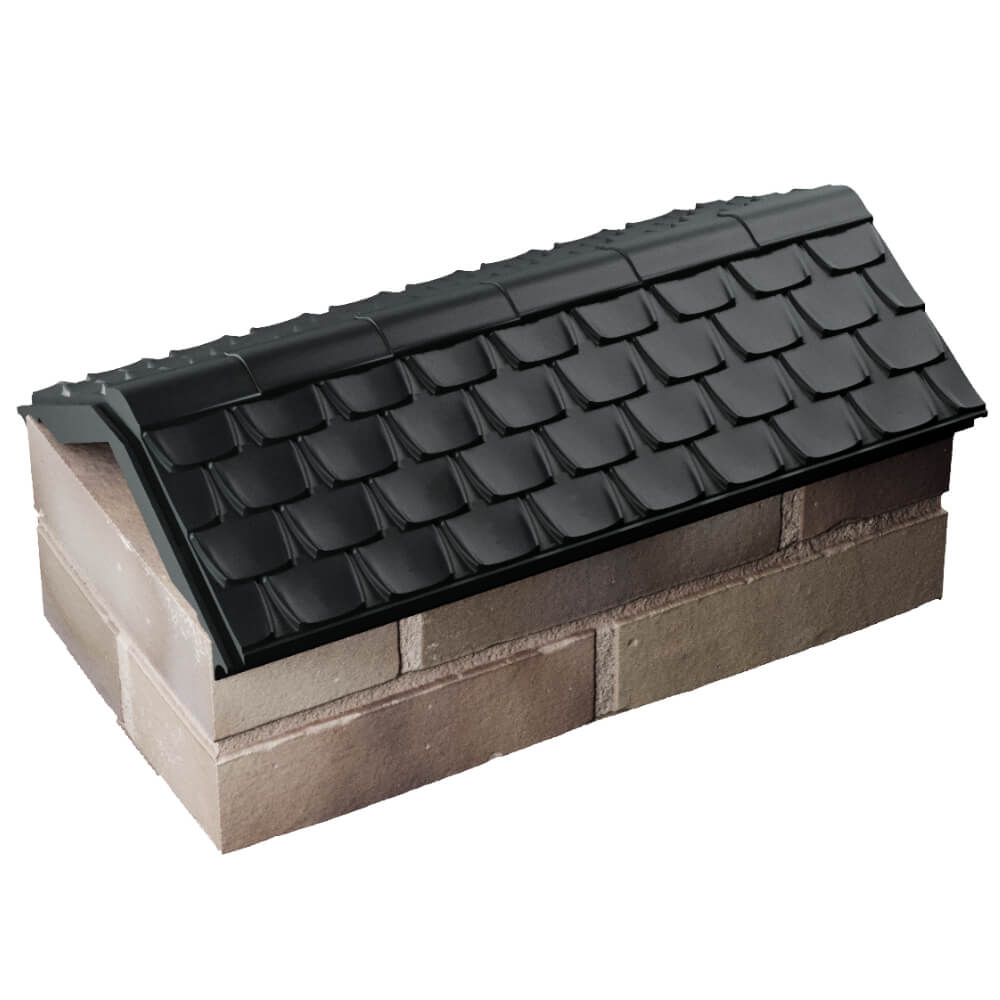 Парапет Zking Эльбрус Черный с посадкой на 1 кирпич (255мм) в Твери фото